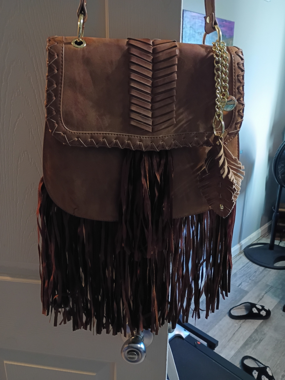 Steve Madden Brown Fringe Crossbody